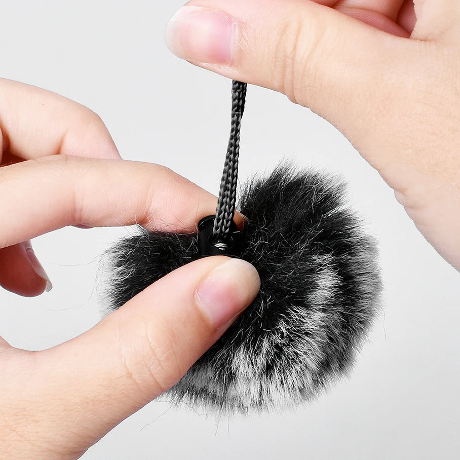 Mini Furry Windscreen Wind Muff Cover for Lavalier Microphones – Universal Fit in Multiple Colours