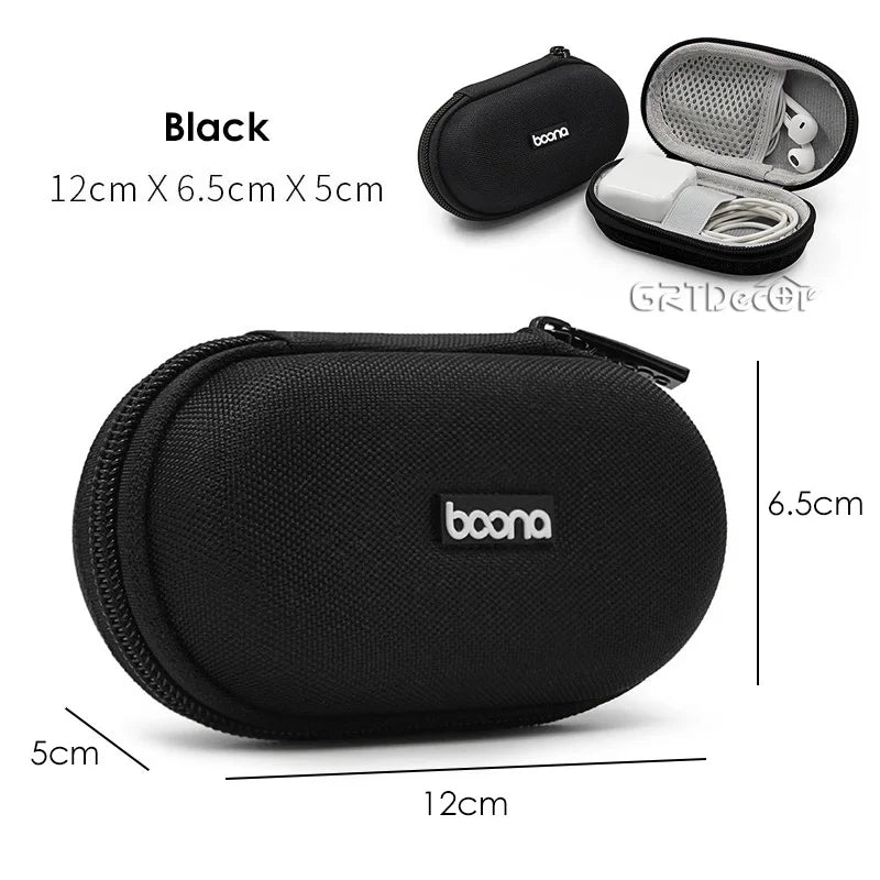 Double Layer Hard EVA Electronics Storage Case for Cables Chargers Earphones and Travel Accessories