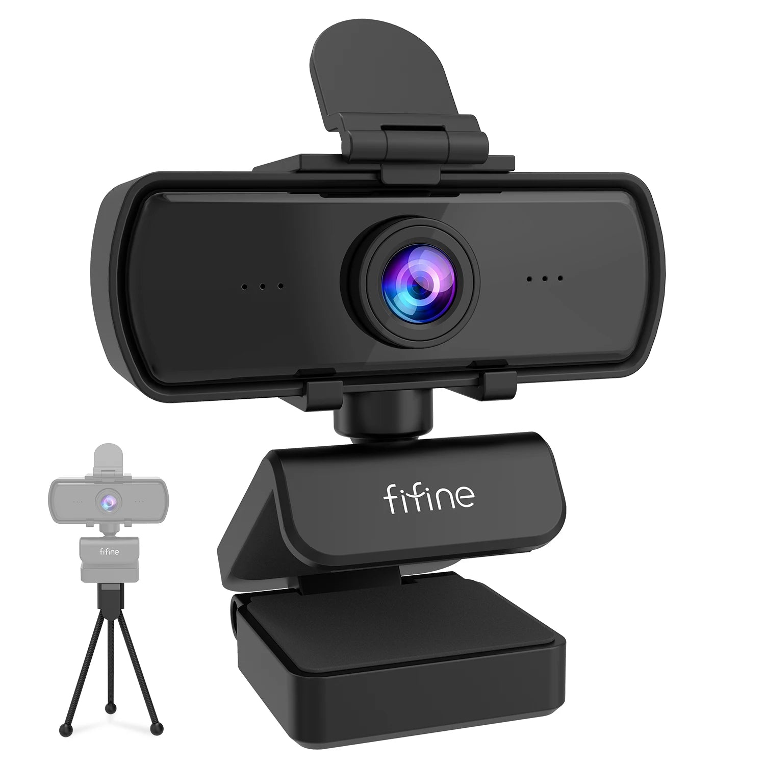 1440p Full HD USB Webcam with Microphone and Tripod for PC Laptop Video Calls Streaming