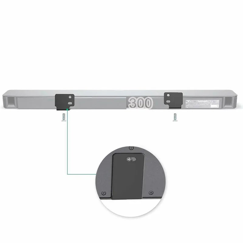 Premium Wall and Ceiling Speaker Mount Bracket Pair for Home Soundbar Audio Systems
