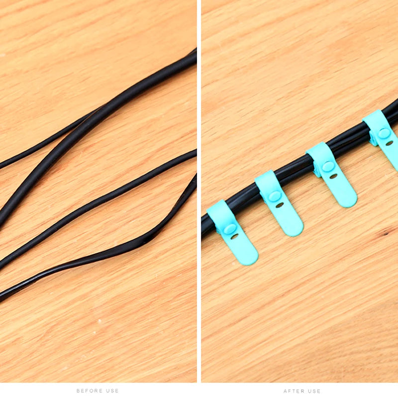 Silicone Cable Organiser and Wire Management Ties for Desk and Charging Cable Storage