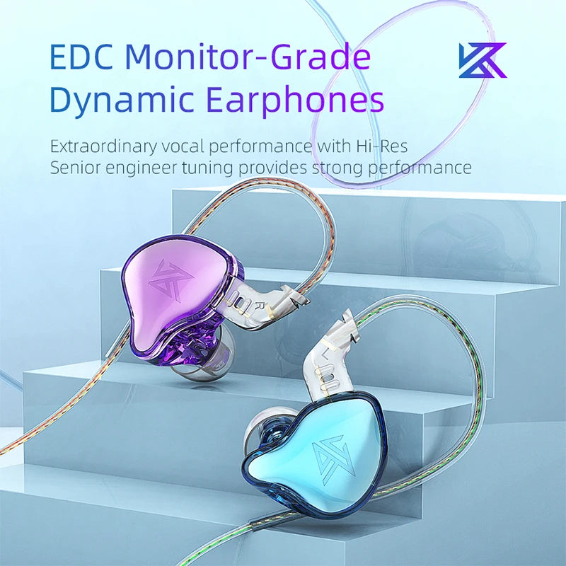 KZ EDCX Wired In-Ear Earphones with Mic, 3.5mm Plug, HiFi Sound, and Noise Isolation