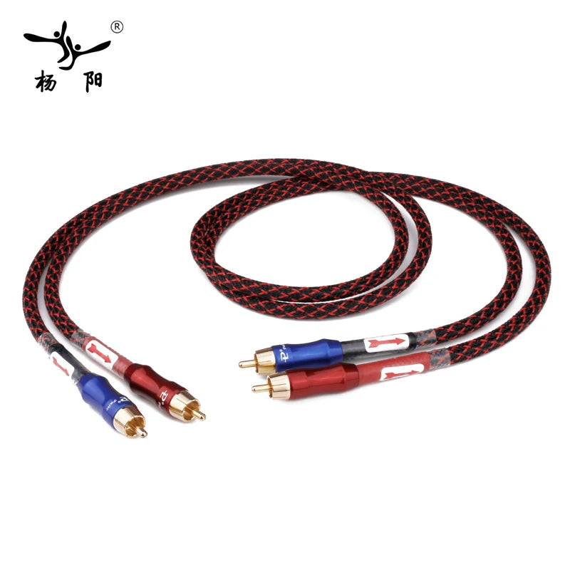 High-Performance Hi-Fi 2RCA to 2RCA Stereo Interconnect Cable for Premium Audio Systems