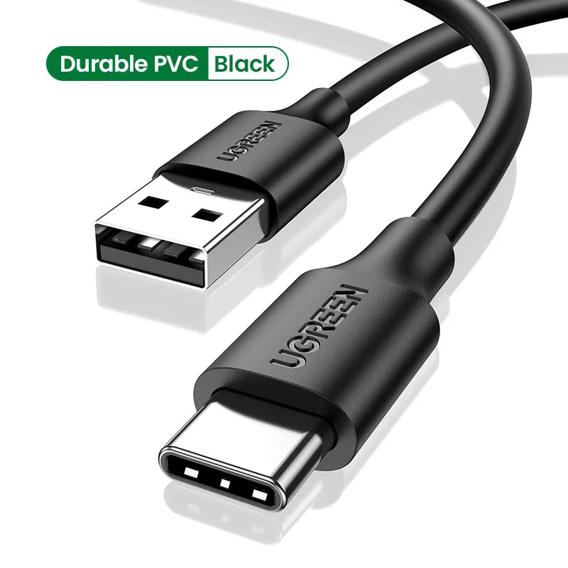 USB A to USB C Fast Charging Cable 3A 480Mbps Data Sync Nylon Braided for Phones Tablets