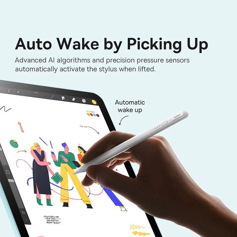 Bluetooth Stylus with Palm Rejection and Tilt Support for iPad Pro Mini Air 2018–2024 Compatible
