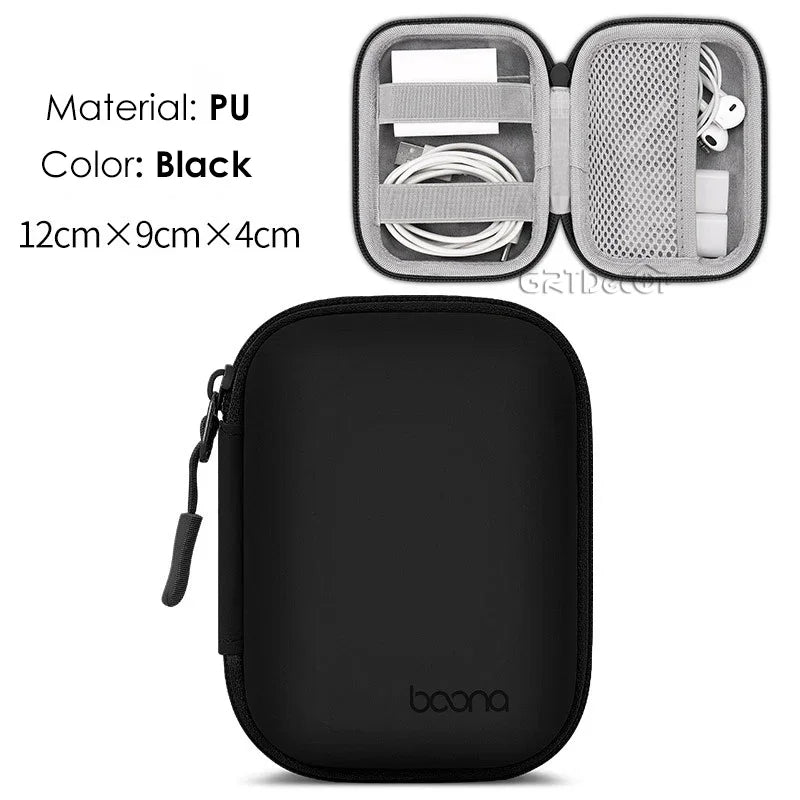 Mini Hard Shell Cable Storage Case for Chargers Adapters Power Supplies and Small Electronic Items