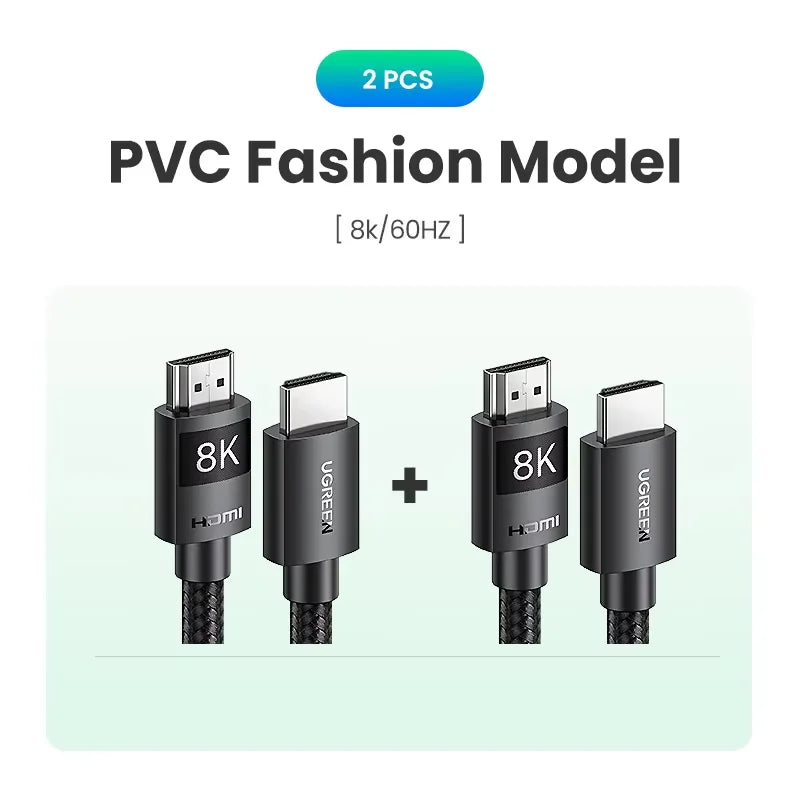 HDMI 2.1 Cable 8K 60Hz 48Gbps Ultra High Speed eARC HDR Gaming HDMI Lead Male to Male