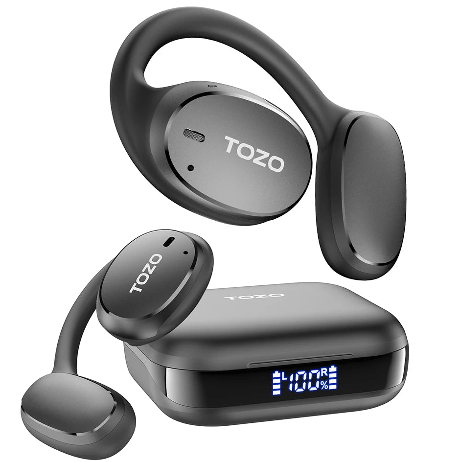 Wireless Bluetooth 5.3 Open-Ear Earbuds with Call Dual Microphone Noise Cancelling & Digital Display
