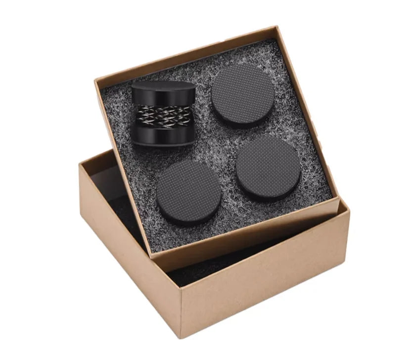 Premium Aluminium Alloy Speaker Isolation Spikes Set with Spring Damping Pads for HiFi Audio