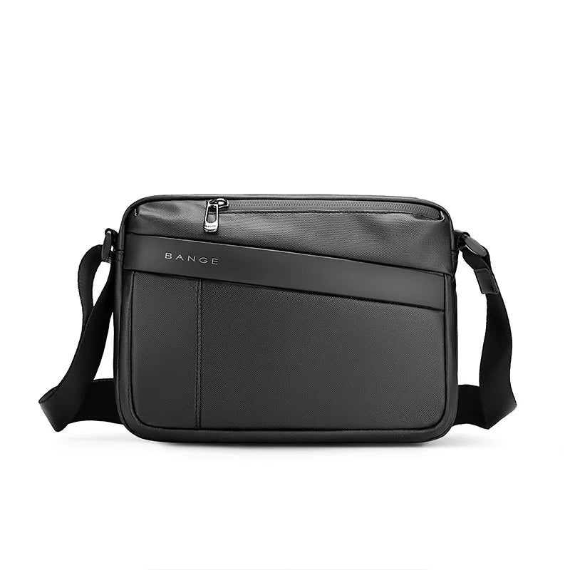 Multipurpose Casual Crossbody Small Messenger Bag with Water Resistant Oxford Fabric Black