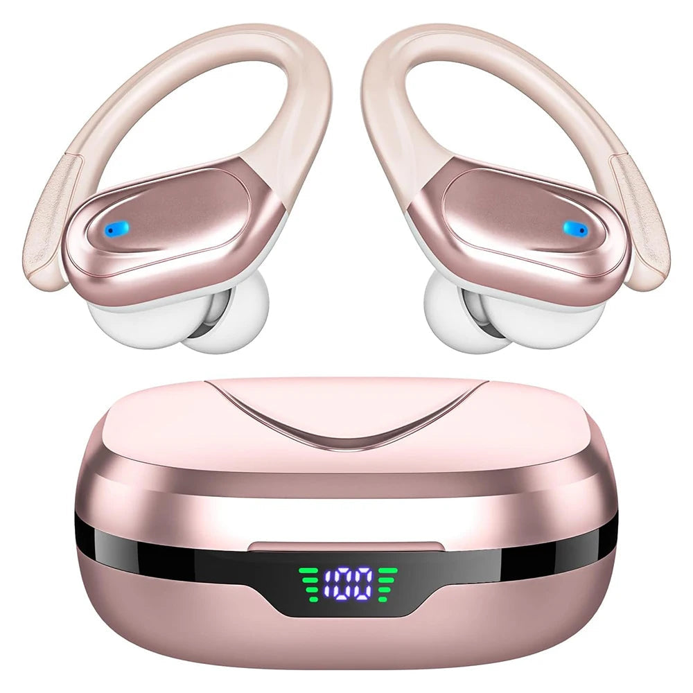 Wireless Bluetooth 5.3 Sport Earbuds with AI Noise Reduction and IPX7 Waterproof Design