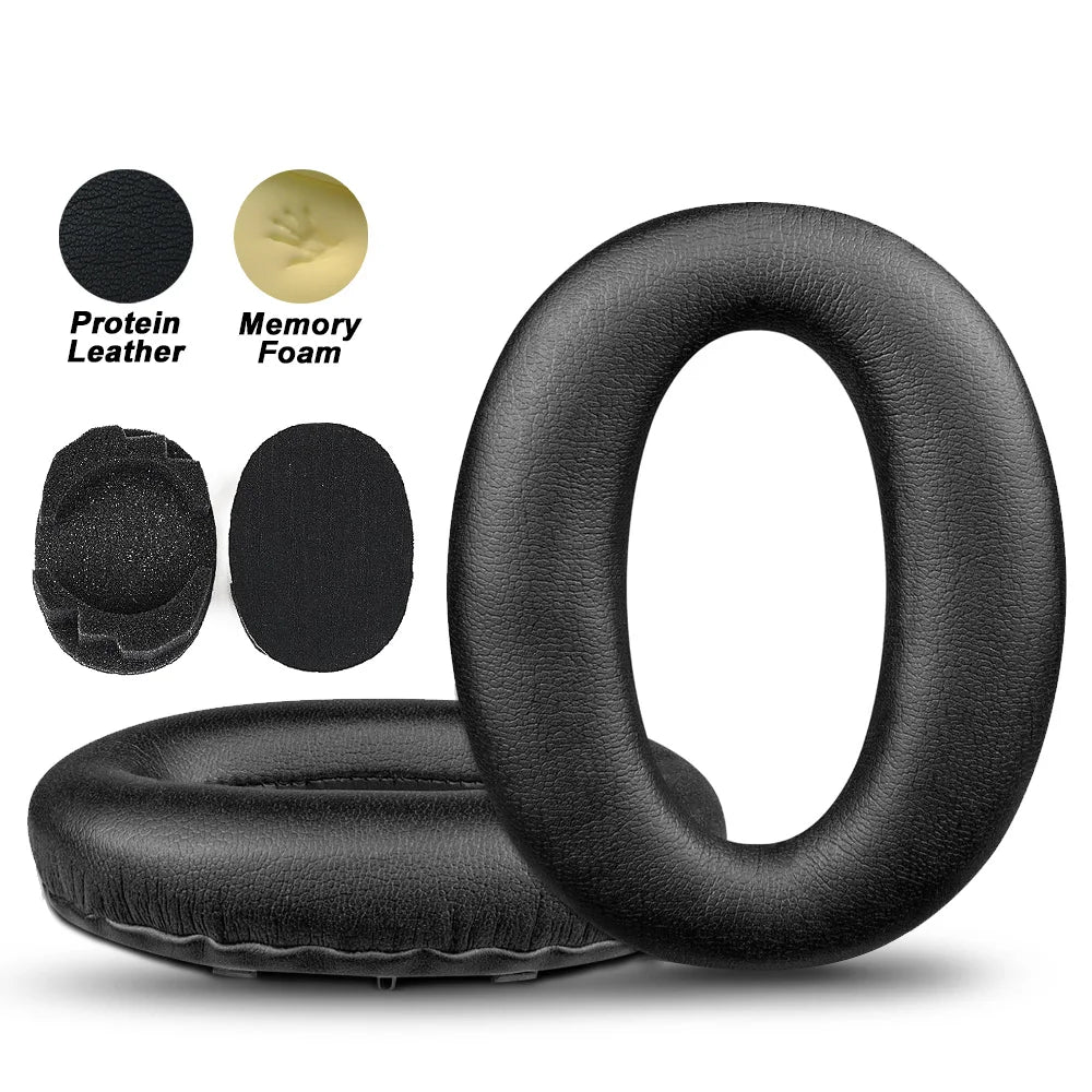 Premium Replacement Memory Foam and Protein Leather Earpads for Sony Over-Ear Headphones