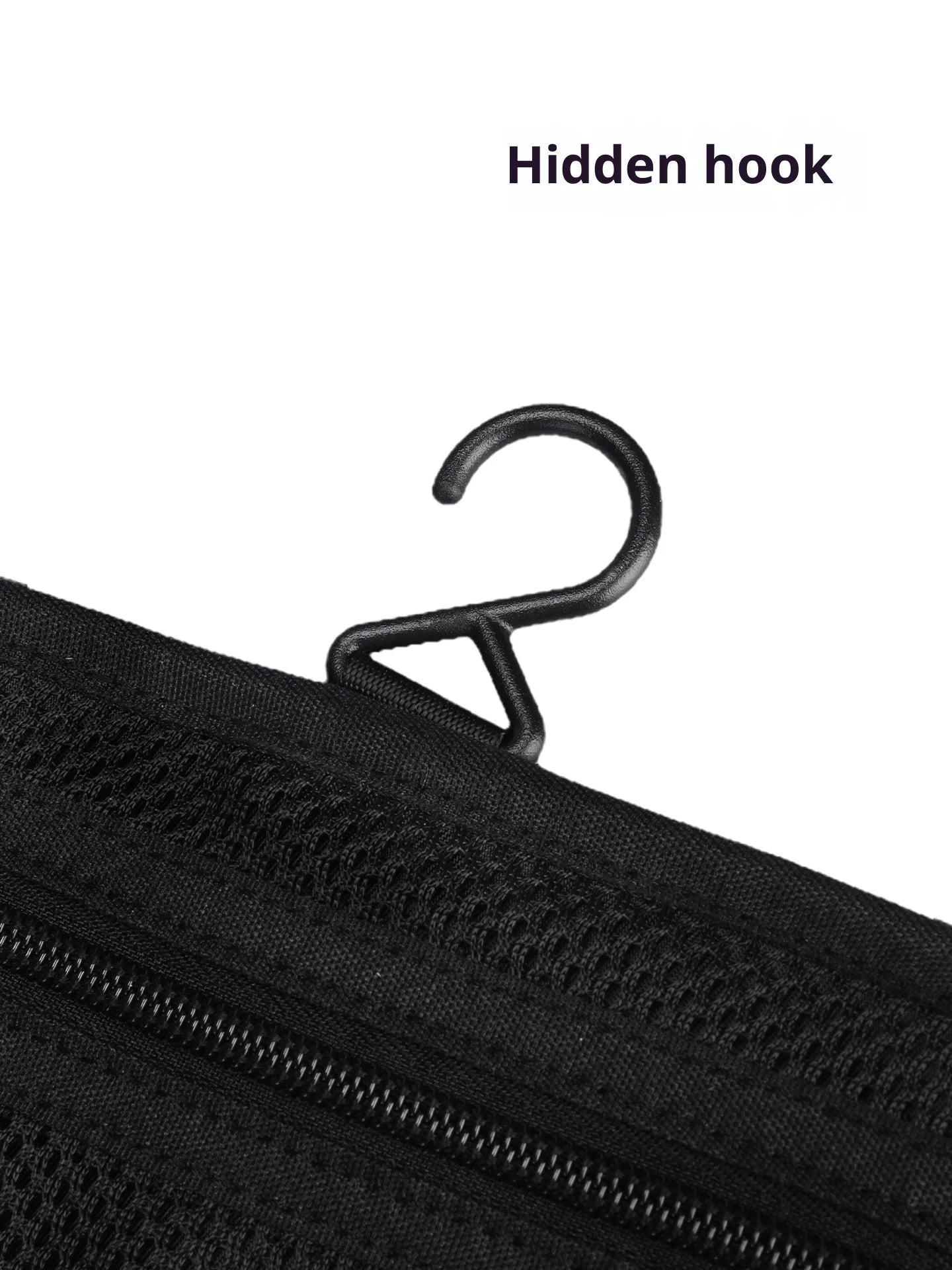 Waterproof Black Travel Toiletry Organiser Bag Lightweight Versatile Unisex Pouch for Storage