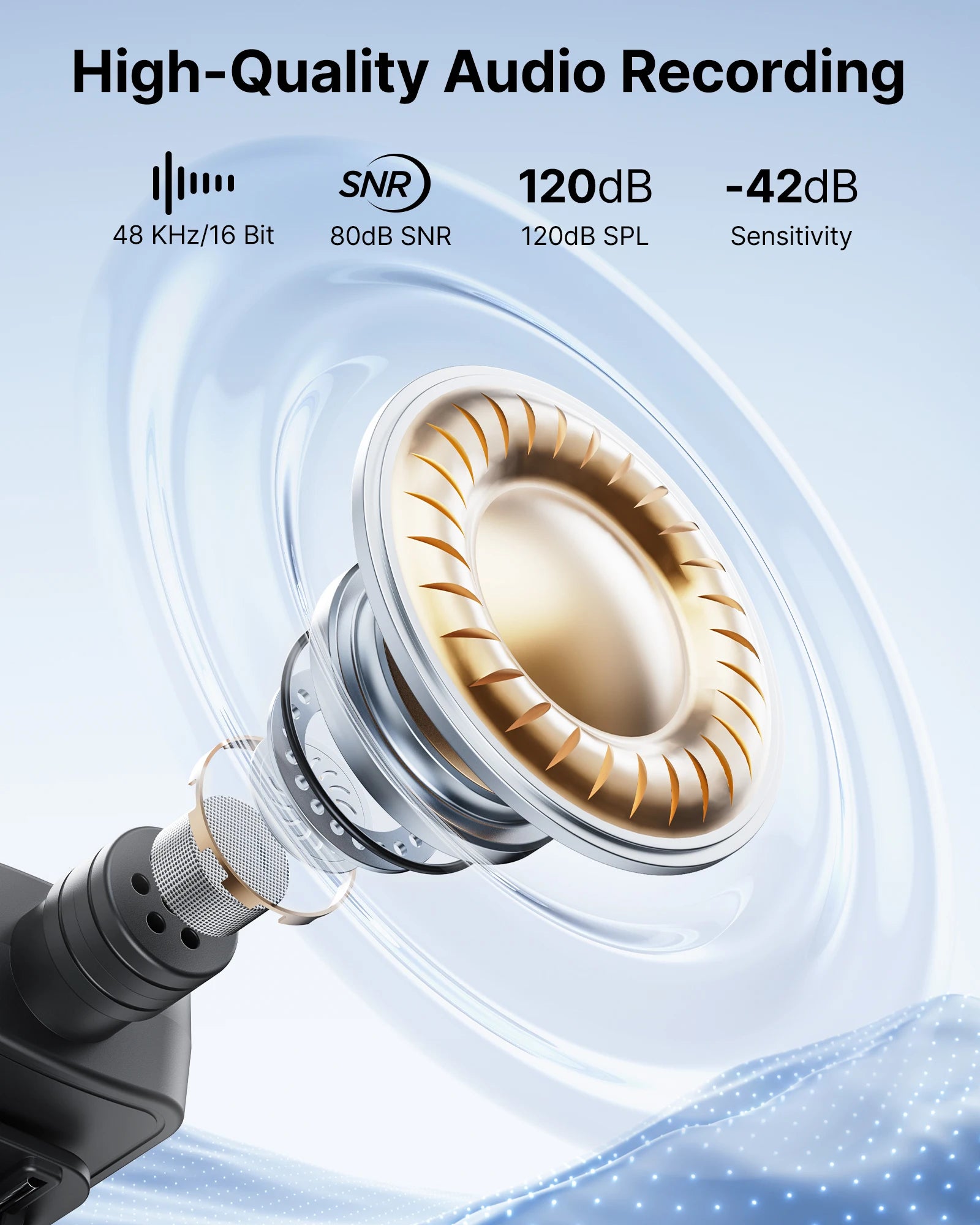 BOYA BY-V3 Wireless Lavalier Microphone with Noise Cancellation & Charging Case for iPhone & Android