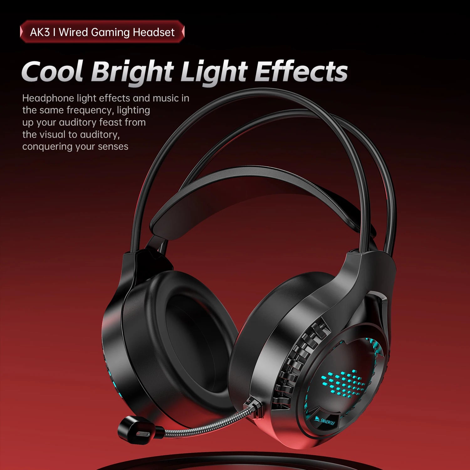 Wired RGB Gaming Headset with Microphone for Laptop and Desktop Gaming Immersive Sound
