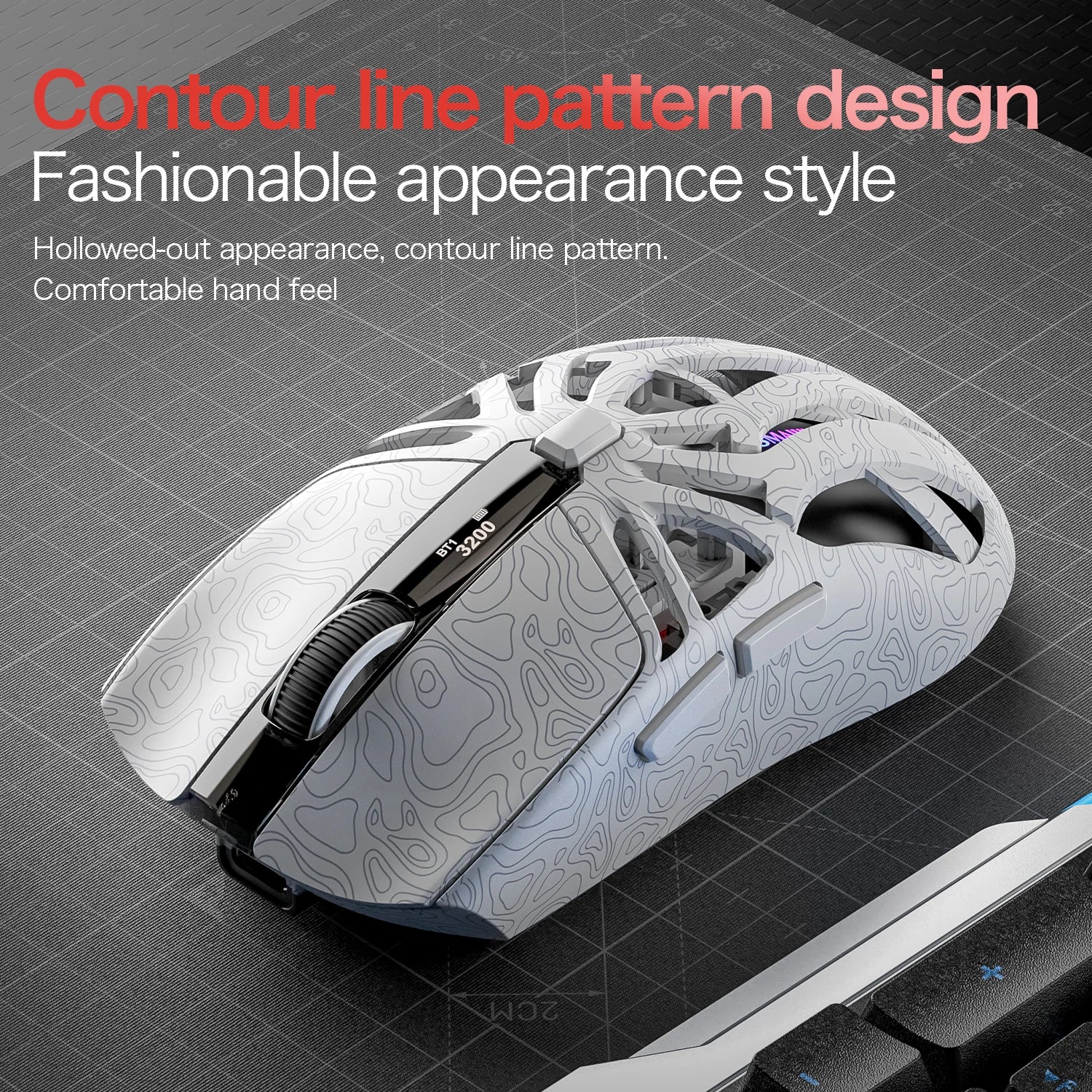 Wireless Gaming Mouse with Three Mode Connectivity and 12000 DPI Precision Sensor