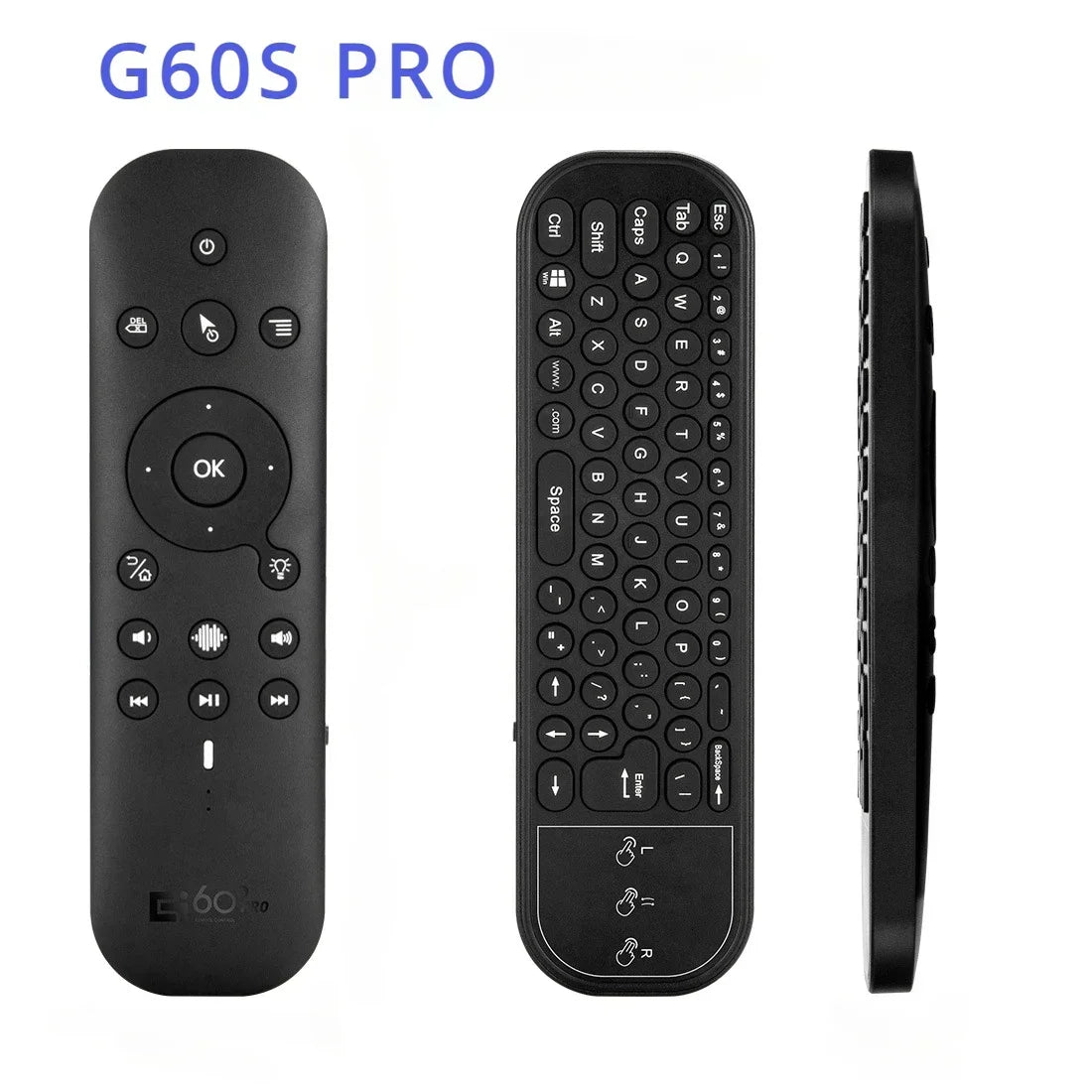 Wireless Dual Mode Air Mouse Voice Remote with Bluetooth and 2.4G for TV Box and Projector