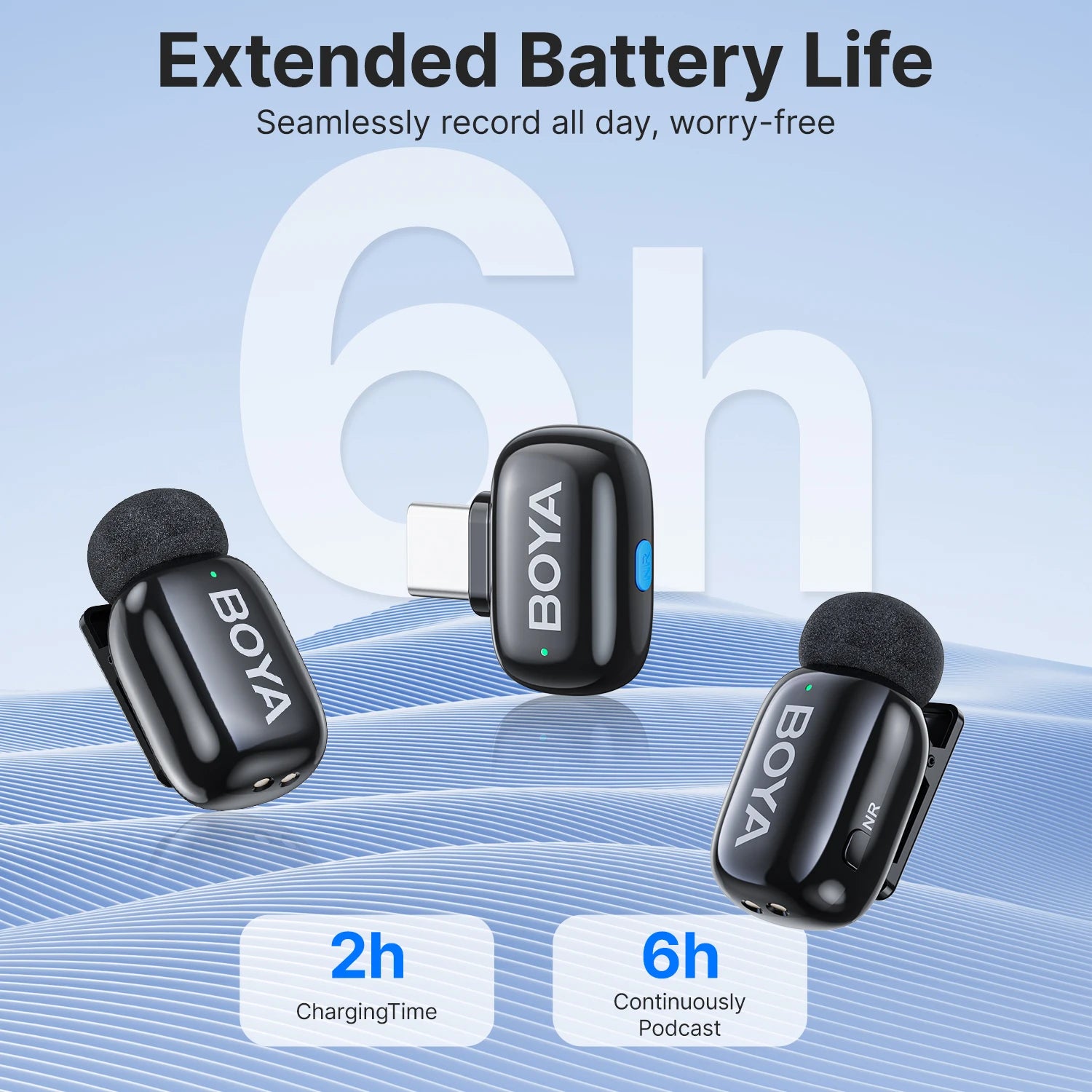 Mini Wireless Lavalier Microphone for iPhone 15 16 Android USB-C Live Streaming Vlogging Audio