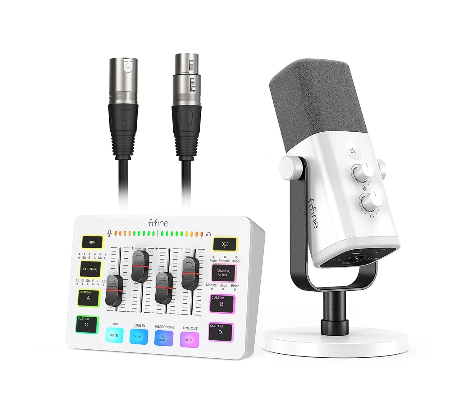 Complete Streaming Audio Kit with XLR Microphone Mixer & 7.1 Headset for Gaming Podcasting Broadcast