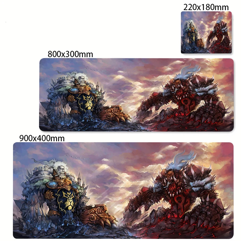 Extended Non-slip Gaming Mouse Mat with Wrist Support for Desk and Keyboard, Multiple Sizes Available