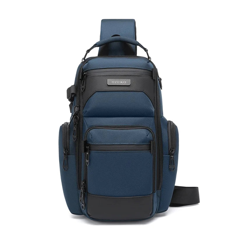 Sleek Multi-functional Chest Bag Water Resistant Lightweight Crossbody Travel Bag for Everyday Use