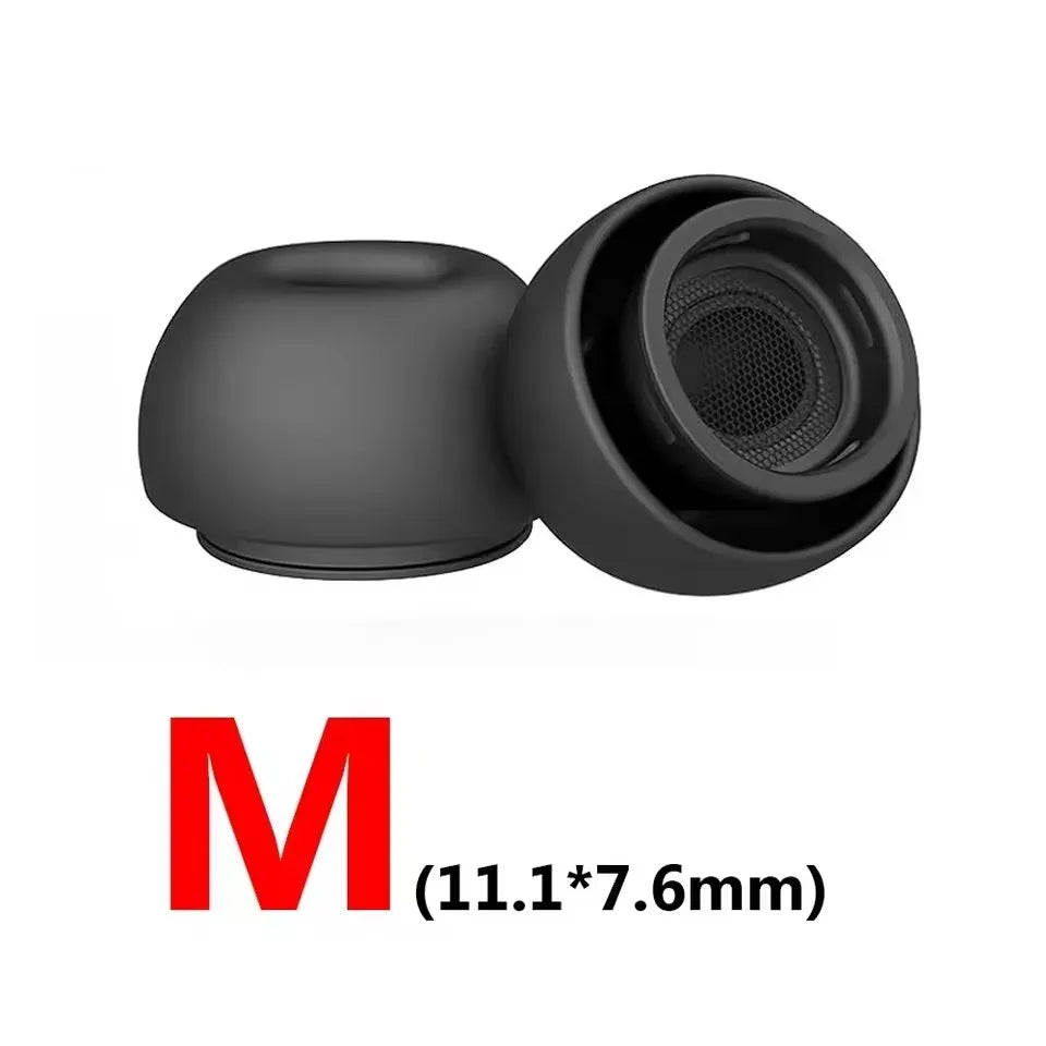 Soft Silicone Ear Tips for Wireless Earphones Replacement Earpads with Secure Fit Design