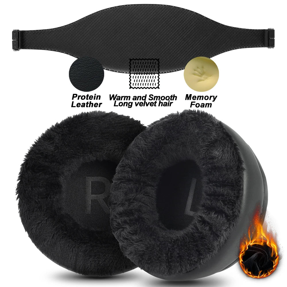Premium Replacement Ear Pads Protein Leather and Foam for FiiO Over-Ear Headphones FT1 JT7 Series
