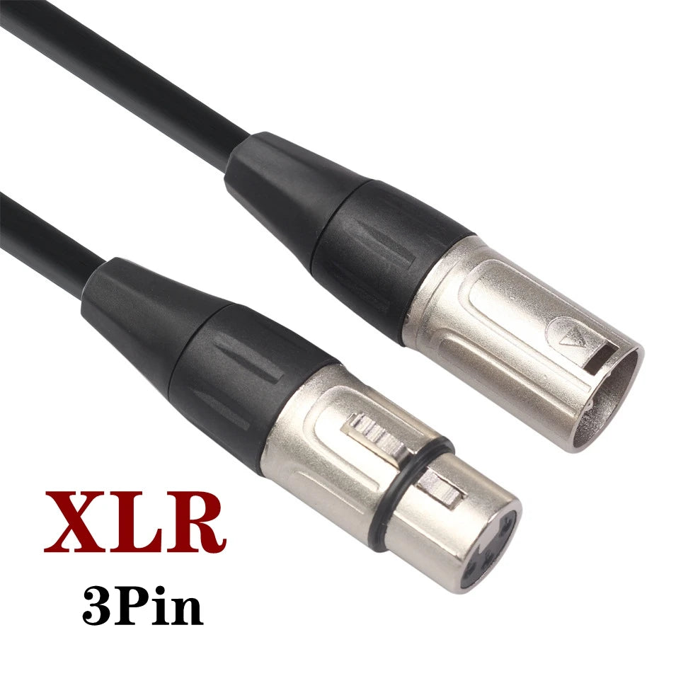 Professional XLR 3-Pin 4-Pin 5-Pin Male to Female OFC Shielded Audio Extension Cable Cord Lead