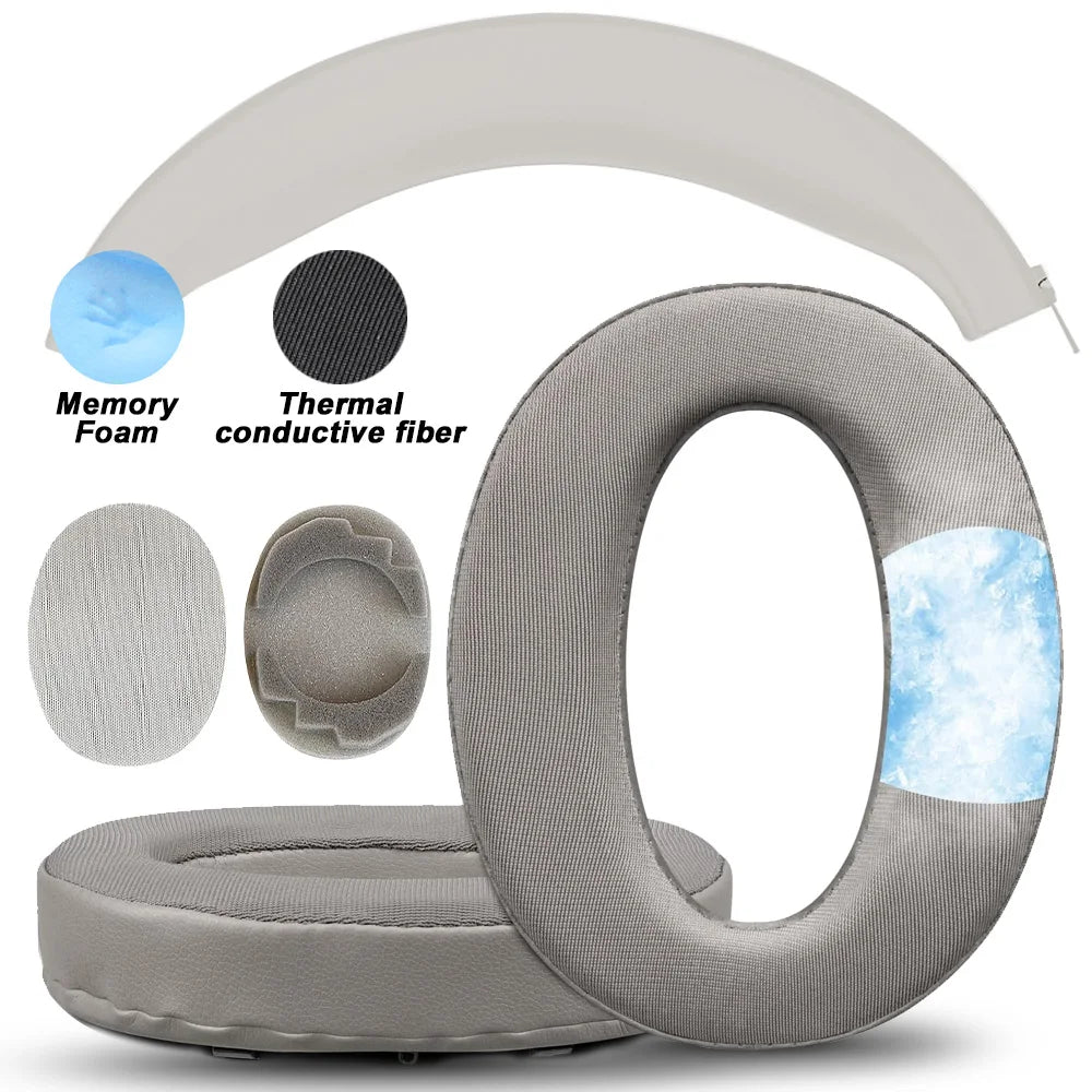 Premium Replacement Memory Foam and Protein Leather Earpads for Sony Over-Ear Headphones
