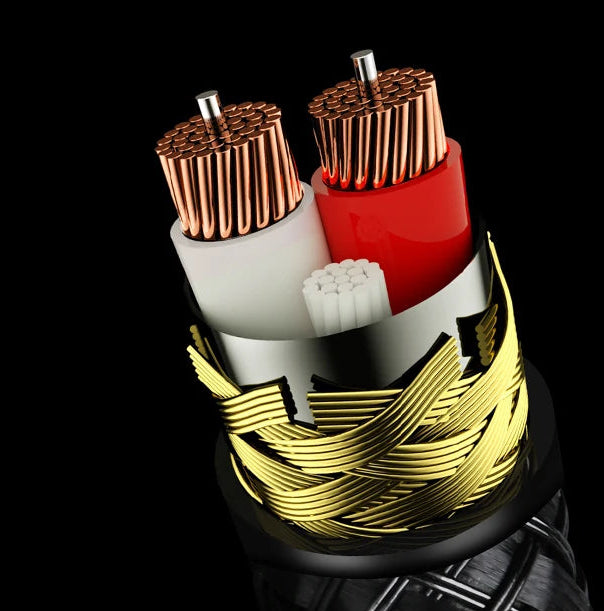 Premium 6.35mm TRS Stereo Guitar Audio Cable with 6N OCC Copper Core for Amplifier and Bass