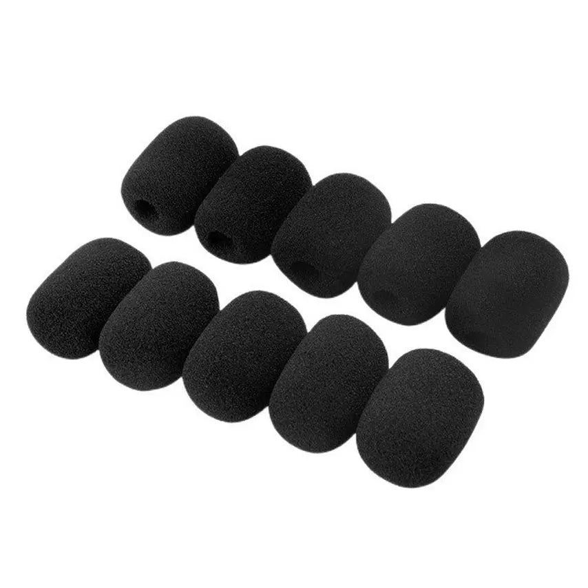JCD 10pcs Mini Microphone Foam Covers, Windshield Sponge Mic Protectors for Headsets