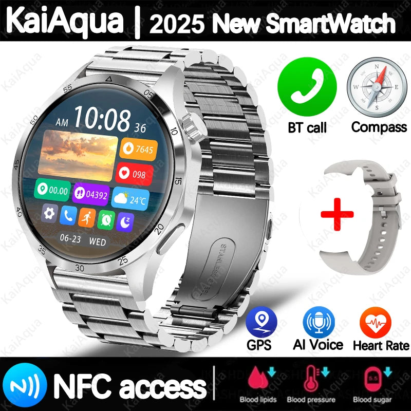 2026 NEW Watch MAX Smartwatch GPS Motion Trajectory HD Screen Bluetooth Call NFC Men Smart Watch Outdoor 100+Sport Watches Men