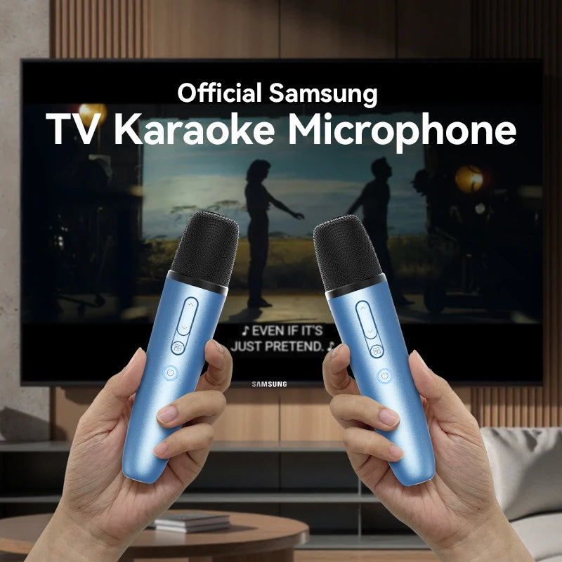 Wireless TV Microphone Set for Samsung 2025 and 2026 Smart TV Models with Bluetooth and USB Receiver