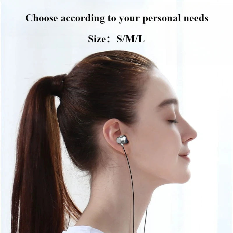 Soft Silicone In-Ear Earbud Tips Replacement Set for Wired and Wireless Earphones