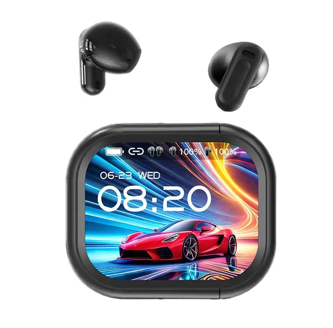 Bluetooth 5.3 Open Ear Sports Earbuds with AI Translator and Touch Screen Case