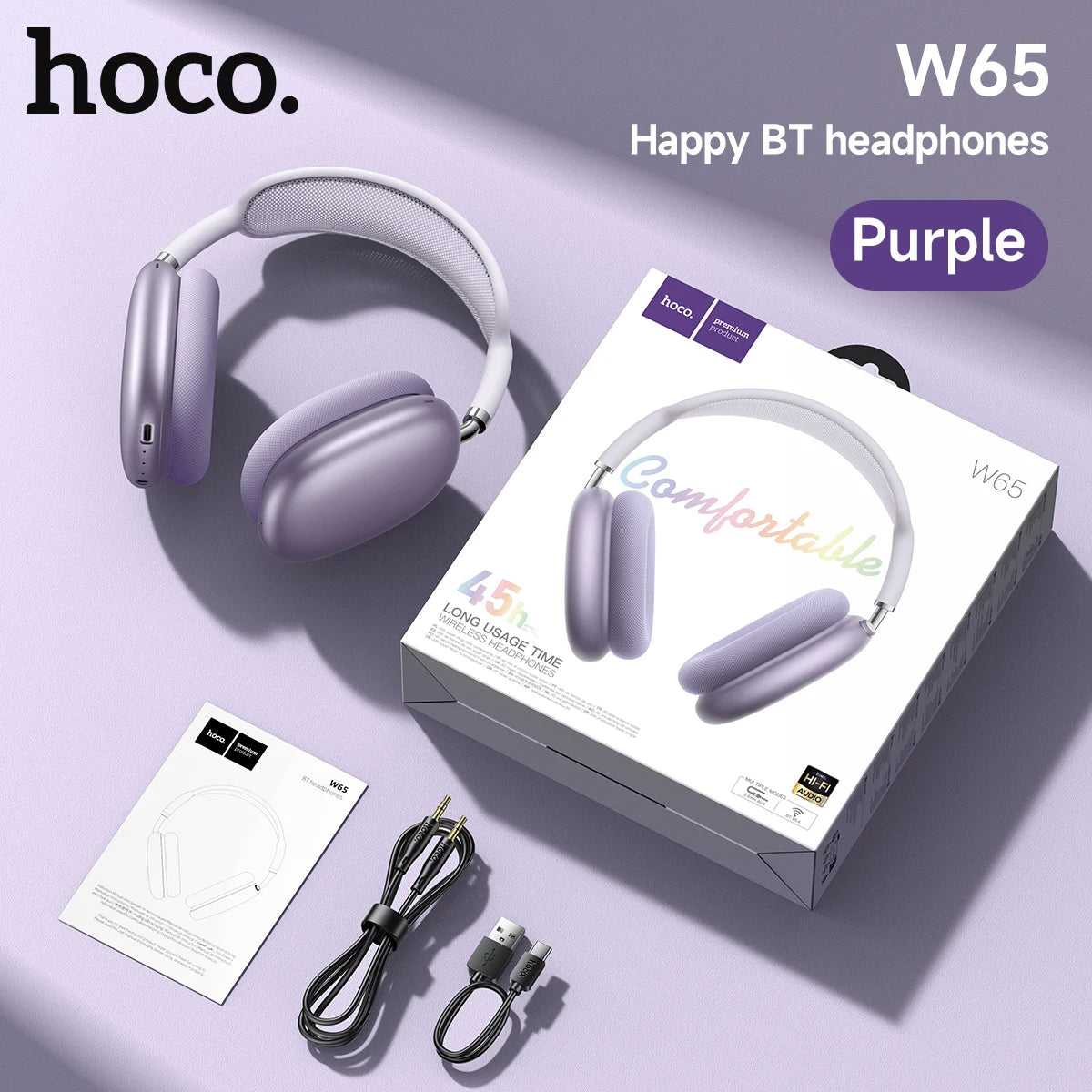 Over Ear Wireless Headphones with HiFi Sound, Bluetooth Connectivity and Long Battery Life