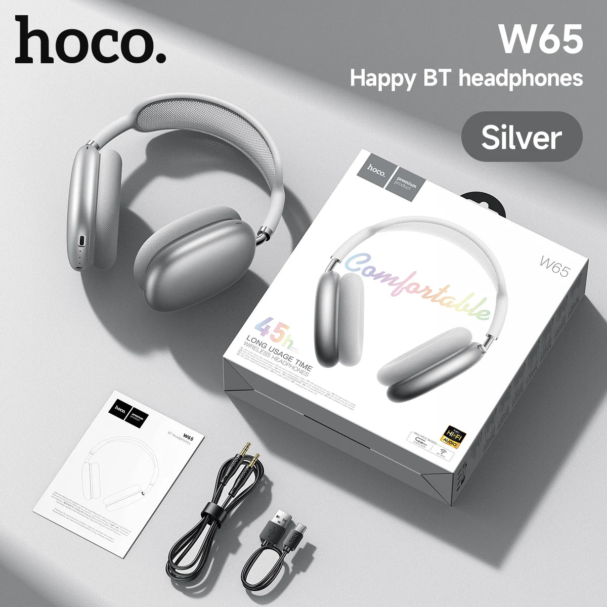Over Ear Wireless Headphones with HiFi Sound, Bluetooth Connectivity and Long Battery Life