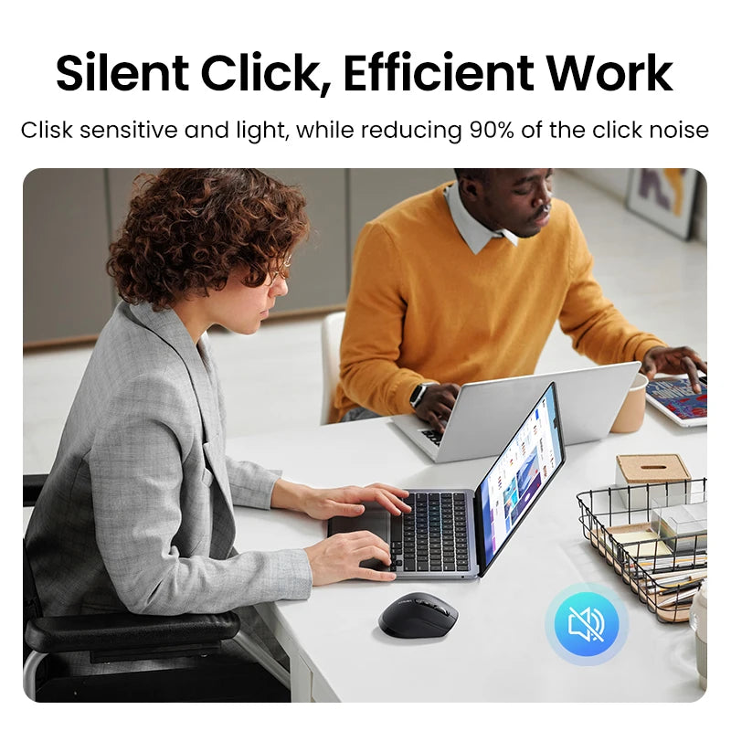 Hyper-Fast Scroll Wireless Mouse Bluetooth 5.4 & 2.4GHz Ergonomic 5000DPI for PC Laptop Mac