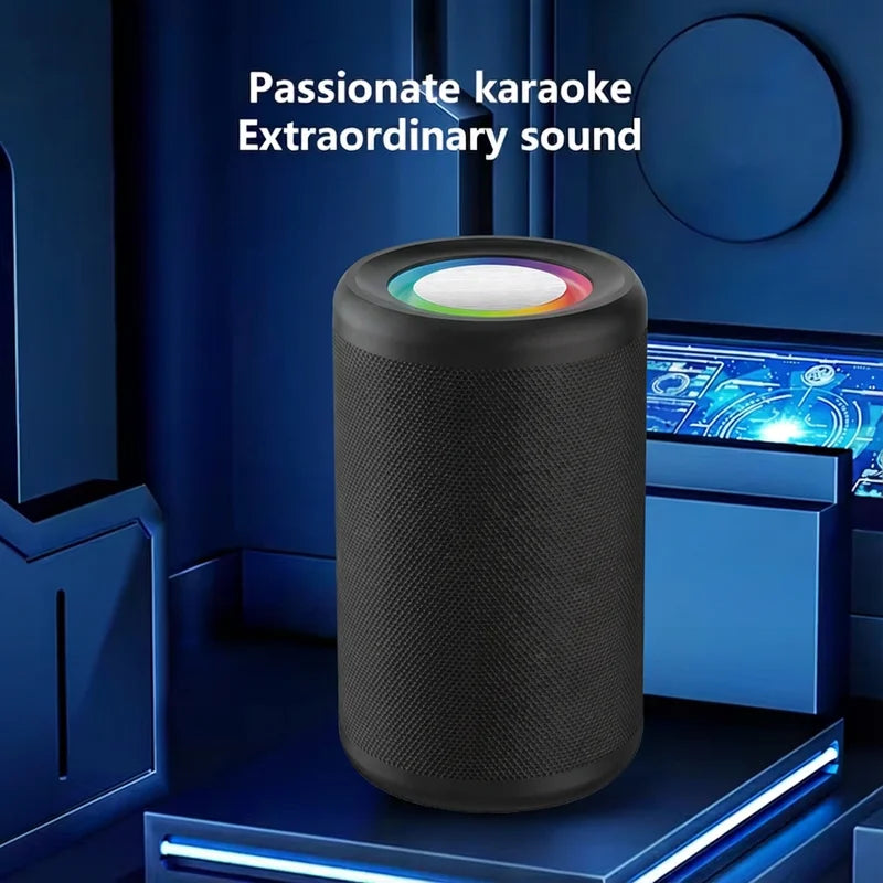 IPX5 Water Resistant Portable Bluetooth Speaker with Deep Bass, LED Lighting and Long Battery Life