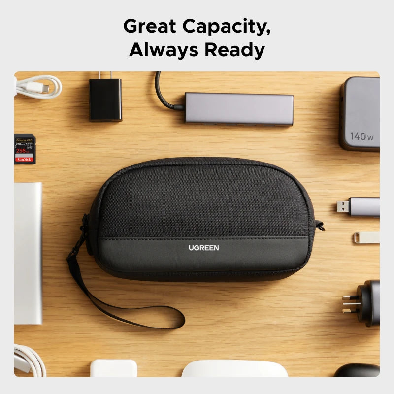 Travel Storage Organiser Bag for Cables Earphones Chargers and Digital Accessories Size S or M