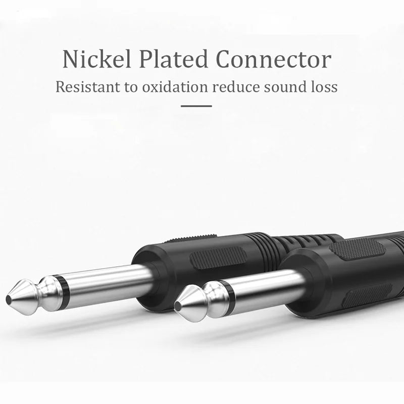 6.35mm Male-to-Male Jack Audio Cable for Guitar Mixer Amplifier Speaker Premium Aux Cable