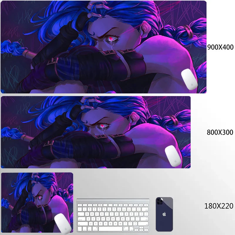 XXL Extended Gaming Mouse Mat with Anti-slip Rubber Base, Durable Edge, Desk Protection 90x40cm