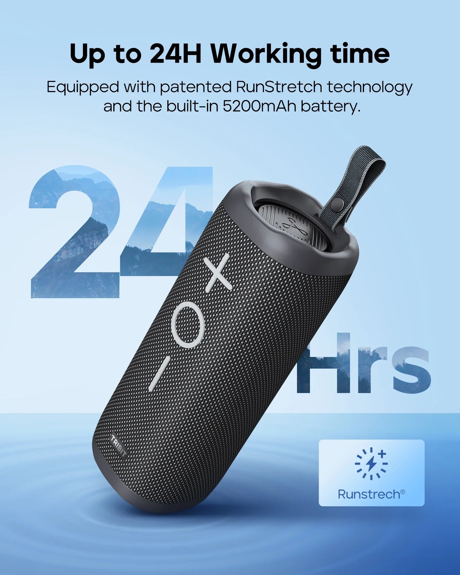 Portable Bluetooth Speaker 34W IPX7 Waterproof 24hr Playtime Wireless Outdoor Stereo Black