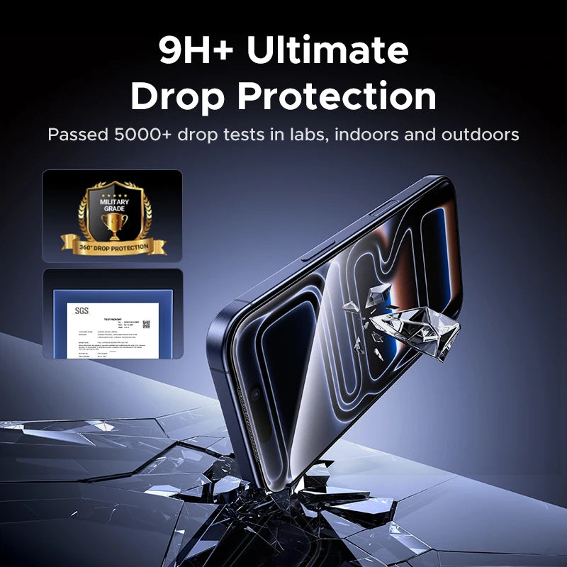 Automatic Dust Free Tempered Glass Screen Protector for iPhone 17 Pro Max 16 Pro One Pull Install