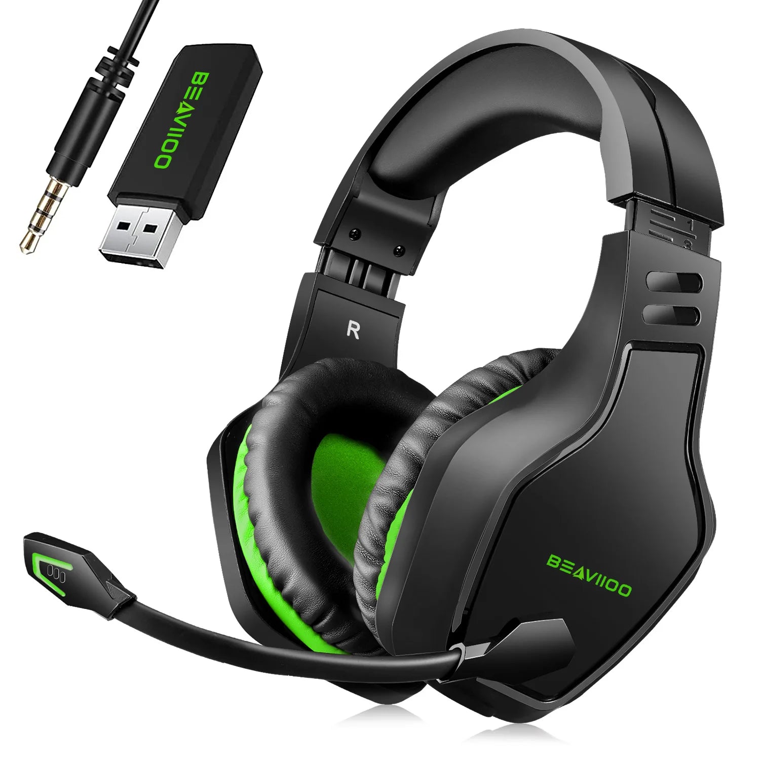 Wireless Gaming Headphones with Noise Cancelling Microphones and Ultra Low Latency for PS5 and PS4