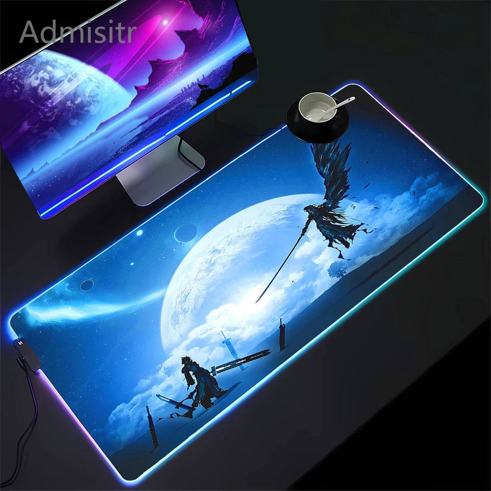 RGB Backlit Gaming Mouse Pad Extra Large Non-Slip Waterproof LED Desk Mat for PC Laptop Keyboard