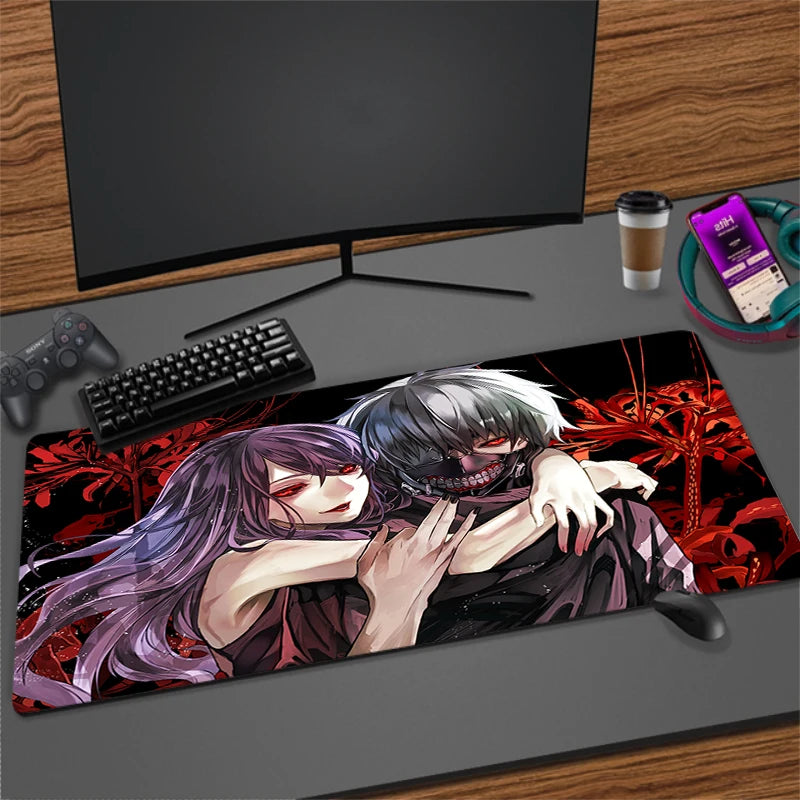 Large Anime Gaming Mouse Pad Non-Slip Rubber Mat for Keyboard and Desk, Multiple Sizes Available