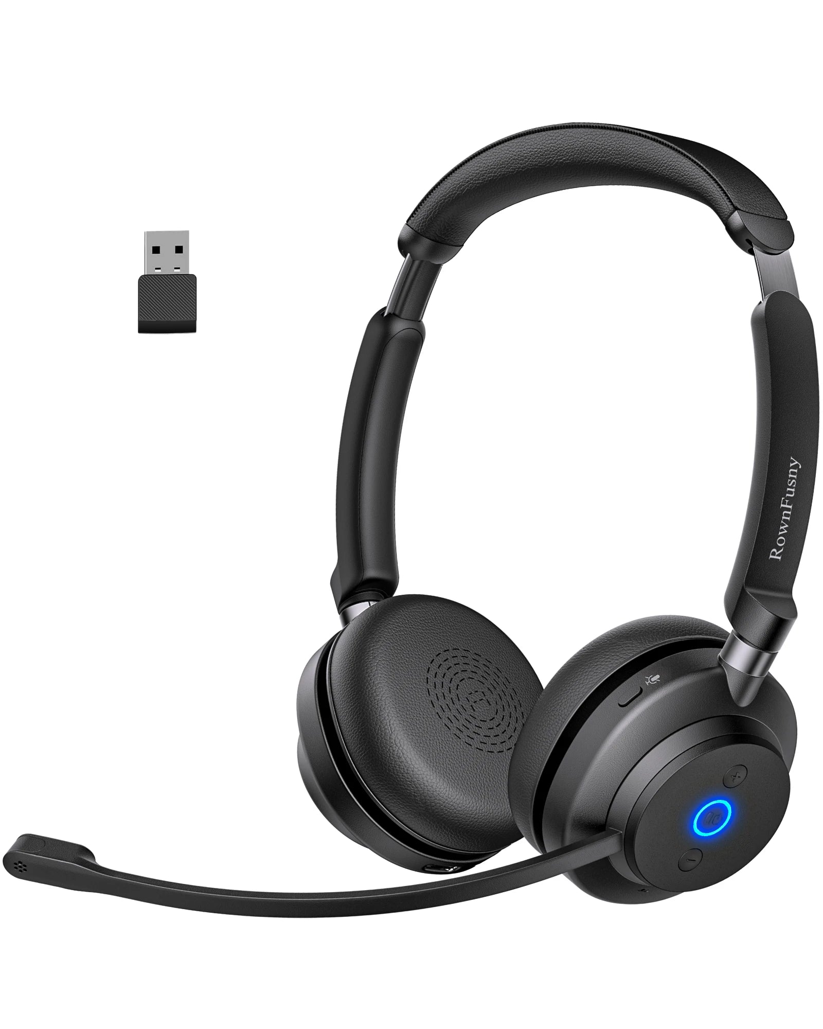 Wireless Bluetooth Over Ear Headset with Noise Cancelling Microphone for Work and Social Calls