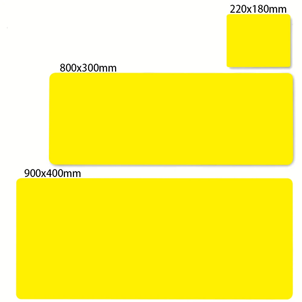 Large Waterproof Gaming Mouse Pad Solid Colour Natural Rubber Non-slip Desk Mat for Keyboard