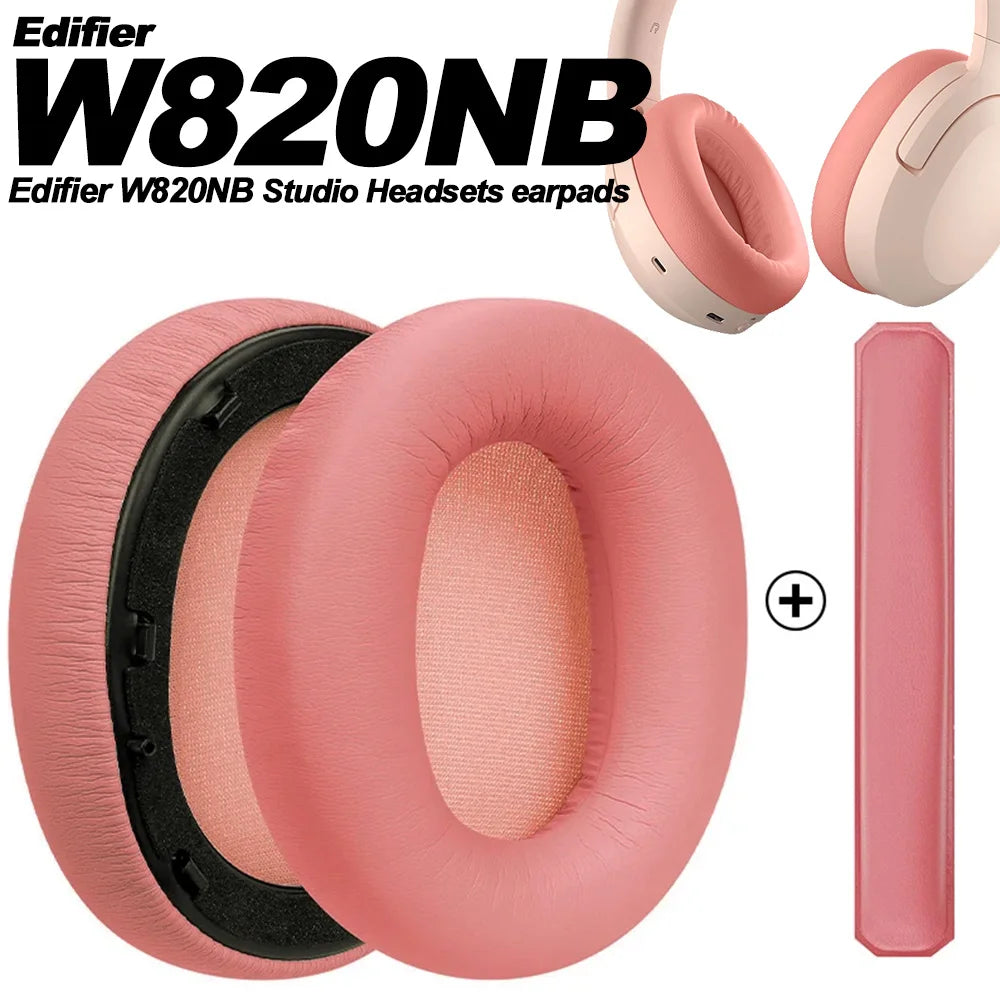 Replacement Premium Protein Leather Memory Foam Earpads for Edifier Over-Ear Headphones